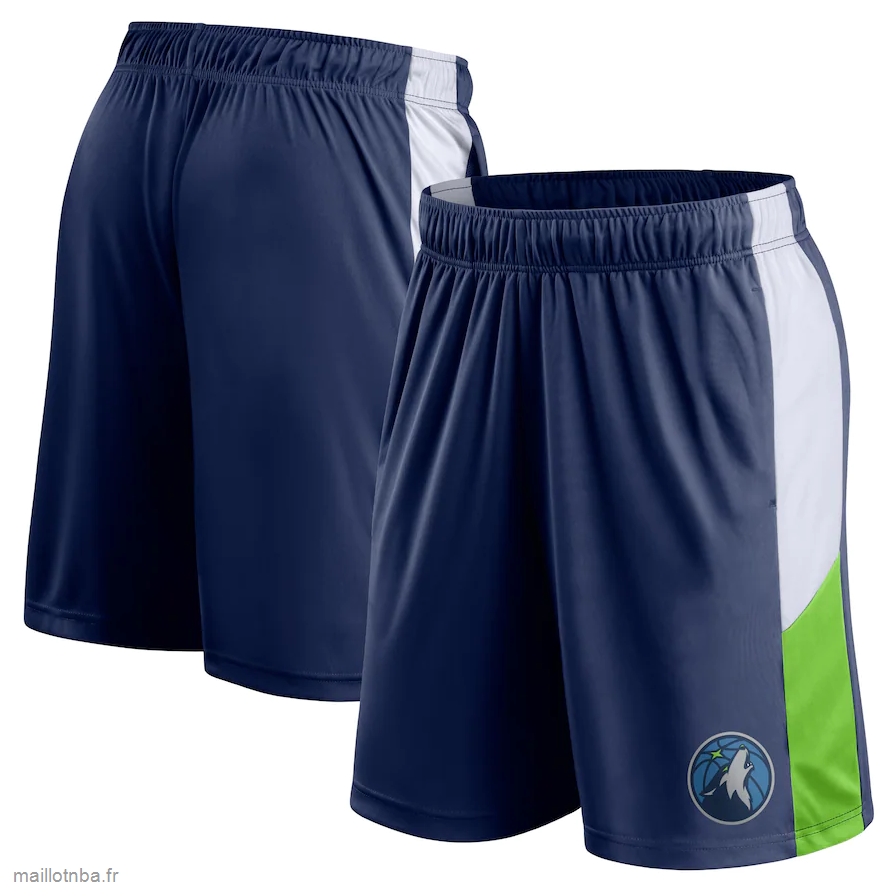 Pantalon Minnesota Timberwolves Fanatics Branded Navy Champion Rush Practice Performance Shorts